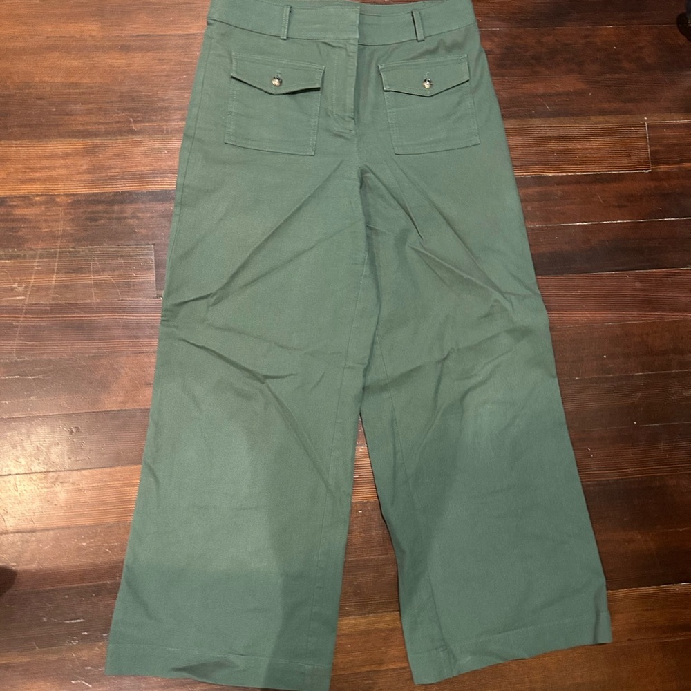 Women’s Wide-Leg Green Pants